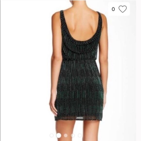 ALICE & Olivia -Micro Beaded Silk Cowl Back Dress - Picture 4 of 14